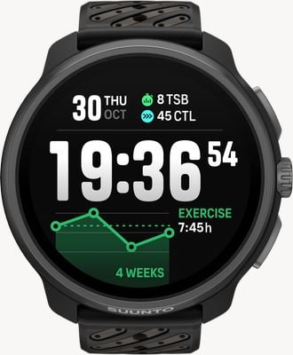 Suunto Race 2 Titanium AMOLED Multisport-Performance-Uhr (49 mm), ganz in Schwarz SS051202000