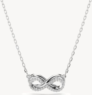 Swarovski Hyperbola pendant, Pavé, Infinity, White, Rhodium plated 5687265