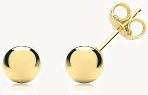 9ct Yellow Gold 5mm Ball Stud Earrings ES203