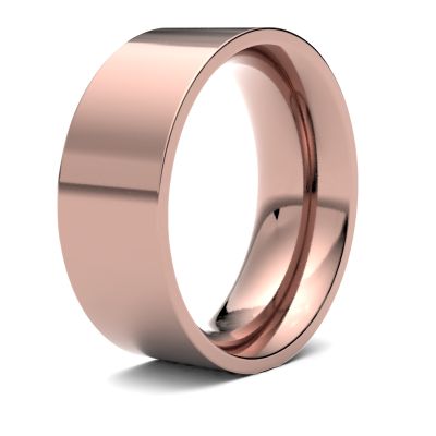James Moore Wedding Ring | Oro rosa 18 carati | 8 mm | pesante | misura piatta | ag_8lhe-18r AG_8LHE-18R