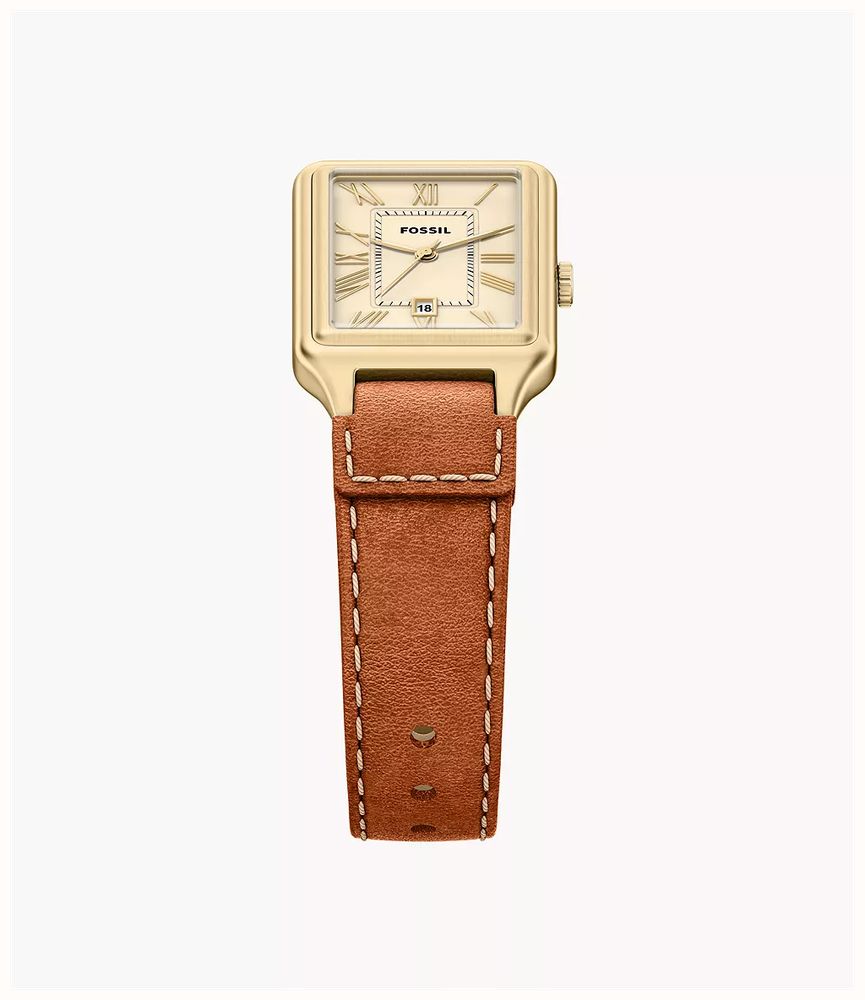 Fossil Raquel 23 mm Three-Hand Date Medium Brown Leather ES5524 - alternate view 3