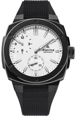Alpina Alpiner Extreme Regulator automático (41 mm), esfera blanca luminosa y correa de caucho negra. AL-650LGLBL4AEBDLC