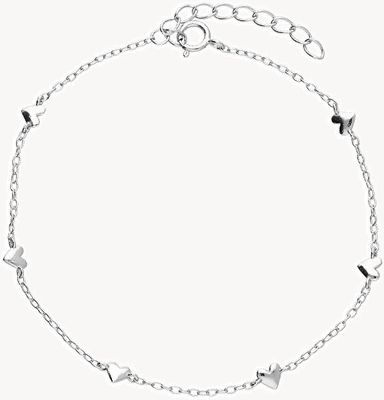Sterling Silver Mini Heart Bracelet H6987/S