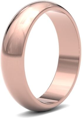 James Moore Wedding Rings | 9ct Rose Gold | 5mm | Medium | D-Shape | AG_5LMD-9R