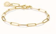 Thomas Sabo THOMAS SABO Charm Club Paperclip – Original Yellow Gold Charm Bracelet (17 cm) X0286-S02-39-L17