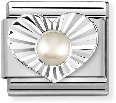 Nomination Classic Heart Sterling Silver & Steel Charm 330508/13