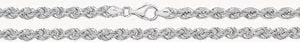 Treasure House Silver Rope Chain Bracelet 7" G1181/07