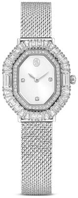 Swarovski Matrix Octagon (25mm) Silver Sunray Dial / Stainless Steel Mesh Bracelet 5732498