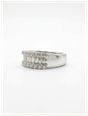 Perfection Diamond 0.76ct Baguette & Round Brilliant Natural Diamond 9ct White Gold Half Eternity Pavé Ring J11305 - vista alternativa 2
