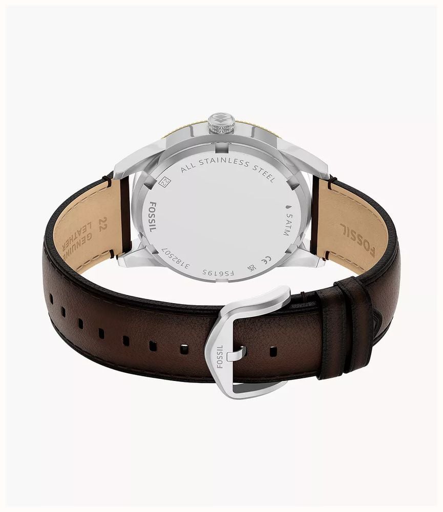 Fossil Pearson 42 mm Multifunction Brown Leather FS6195 - widok alternatywny 4