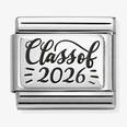 Nomination Classic Class of 2026 Sterling Silver & Steel Charm 330109/65