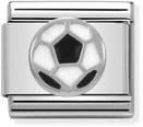 Nomination Classic SYMBOLS In Stainless Steel Enamel And Silver Sterling Silver Soccer Ball Charm 330202/13