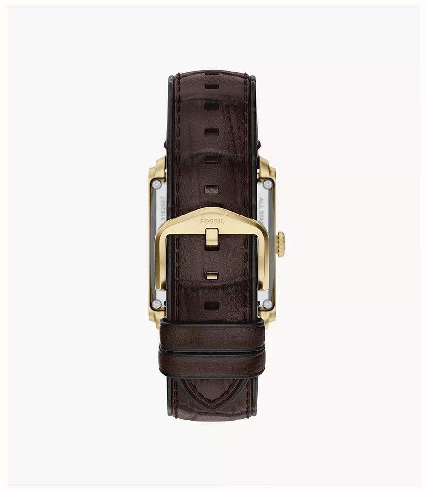 Fossil Carraway 30 mm Automatic Brown Croco Leather Watch ME3281 - alternate view 2