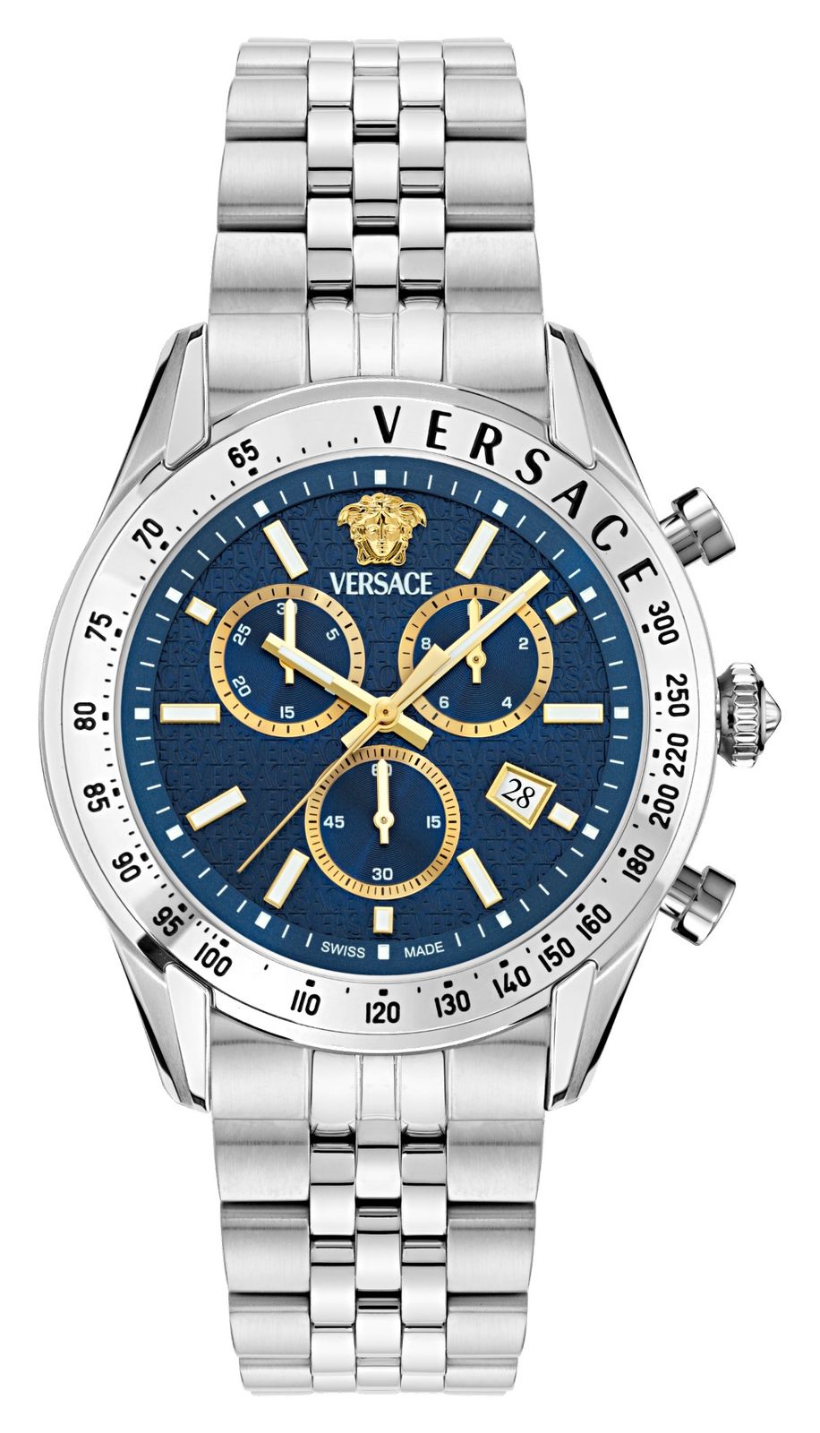 Versace CHRONO MASTER 44mm Blue Chronograph Dial  Watch