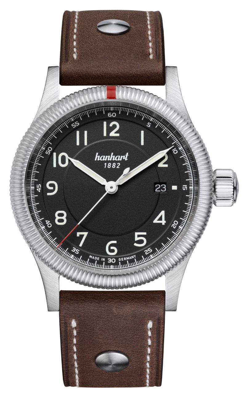 Hanhart automatique Pioneer One (42 mm), cadran noir montre
