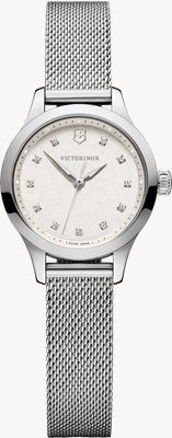 Victorinox Alliance XS (28mm) Ivory White Dial / Stainless Steel Mesh Bracelet 241878