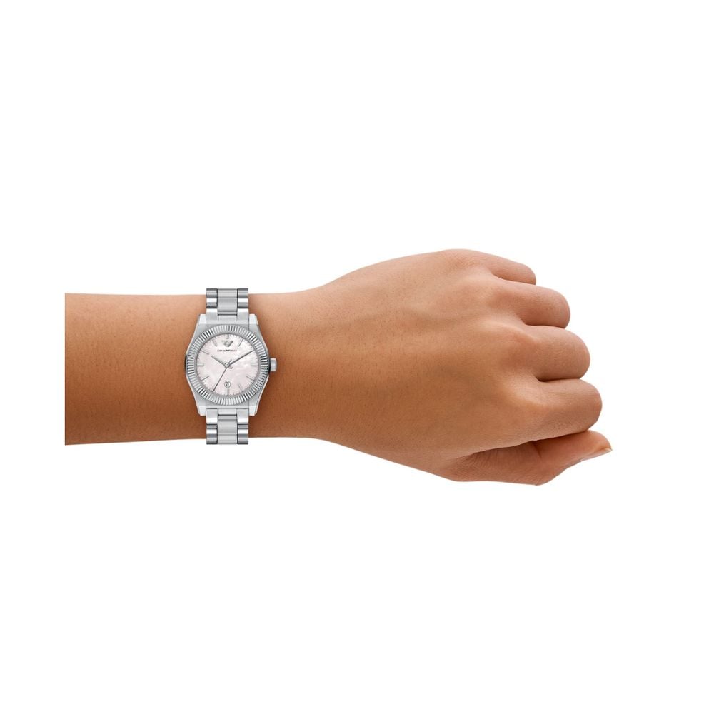 Emporio Armani Three-Hand Quartz (32mm) Pink Mother-of-Pearl Dial / Stainless Steel Bracelet AR11802 - alternative Ansicht 2