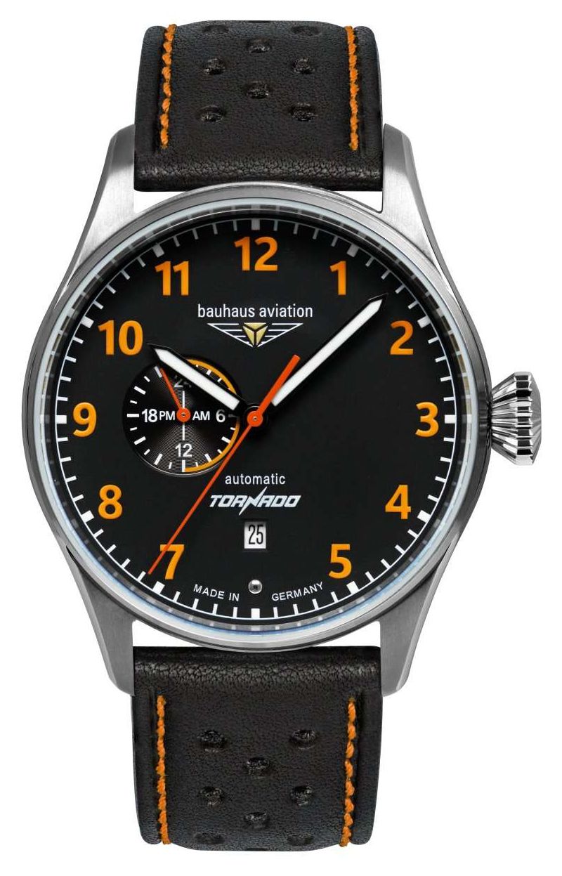 Bauhaus Aviation Tornado automatique (42 mm) cadran noir / montre