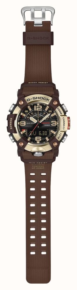 Casio G-Shock Mudmaster MASTER IN HORIZON GOLD (51.3mm) Black Dial / Brown Resin Band Watch GG-B100XMH-5AER - vista alternativa 2