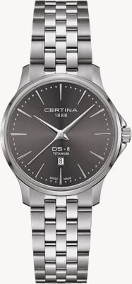 Certina DS-8 Lady (31mm) Grey Dial / Titanium Bracelet C0450104408100