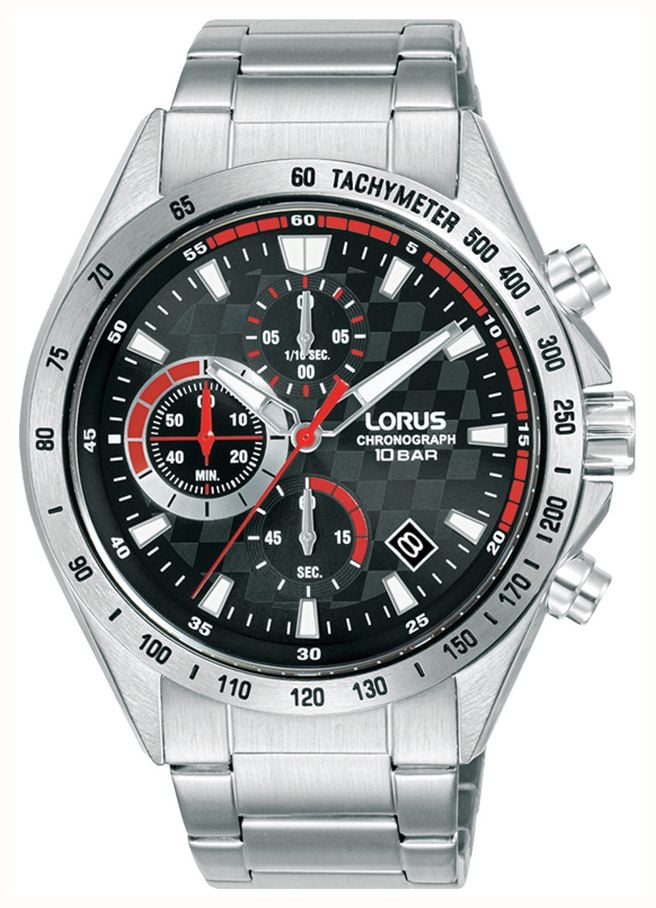 Lorus men's stainless steel bracelet chronograph watch on sale