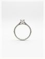 0.52ct Radiant Natural Diamond Platinum Solitaire Side Stone Ring J68153 - vista alternativa 3