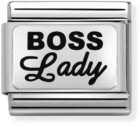 Nomination Classic Boss Lady Oxidised Sterling Silver & Steel Charm 330109/35