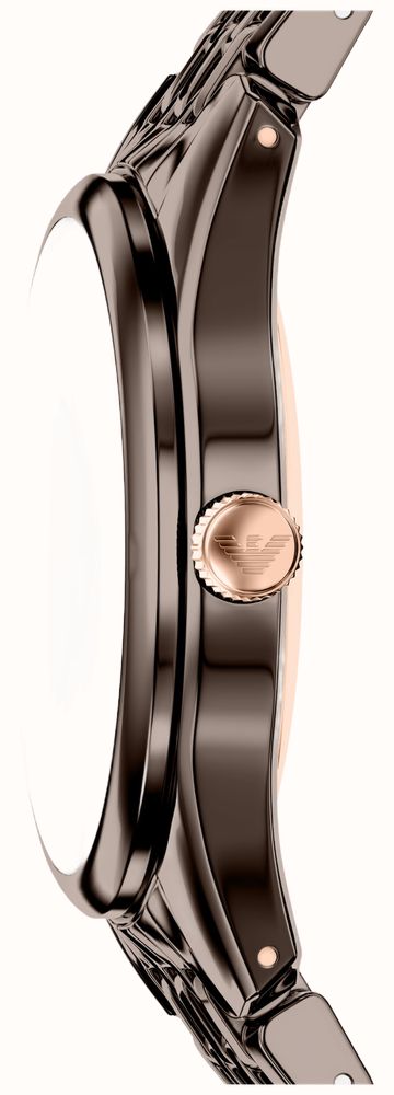 Emporio Armani Ceramic Automatic (43mm) Skeleton Dial / Brown Ceramic Bracelet AR60101 - autre vue 2