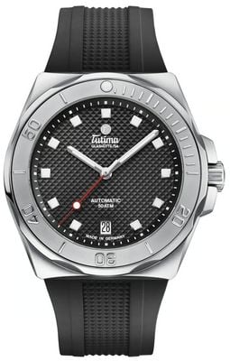 Tutima Glashütte M2 Seven Seas S Automatic (40mm) Matte-Black Décor Dial / Black FKM Rubber Strap 6156-21