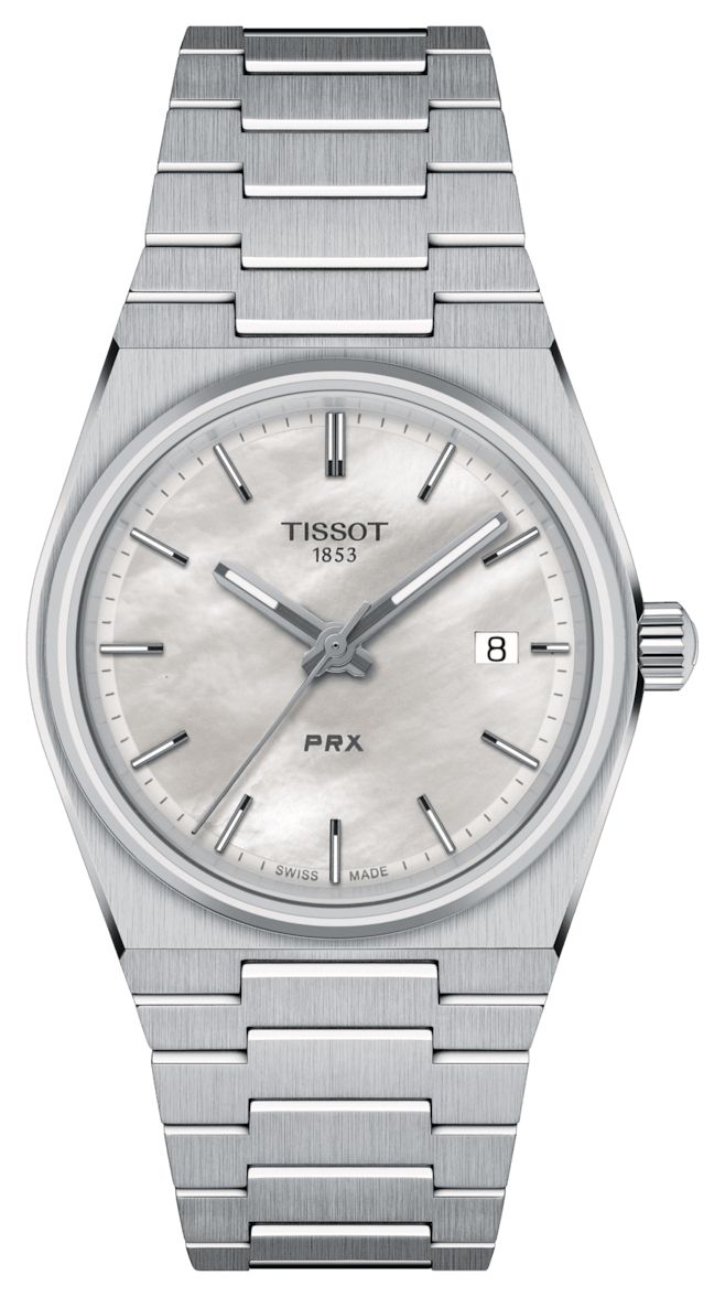 Tissot Prx quartz (35mm) cadran nacre blanche / bracelet montre