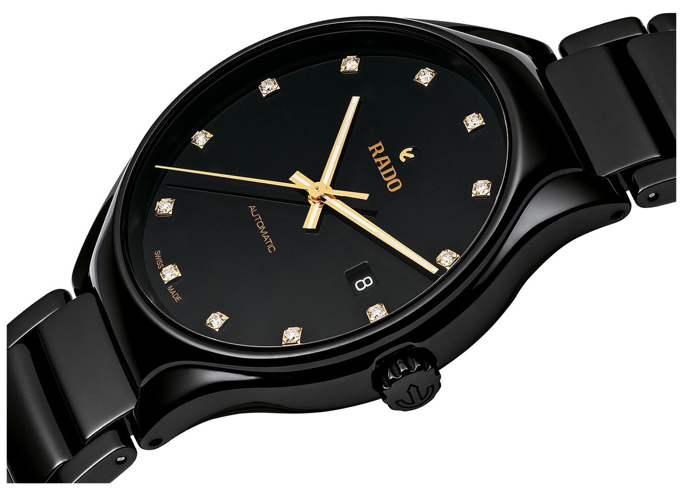 RADO True Automatic Diamonds Plasma High tech Ceramic Watch R27056732 James Moore Co. Jewellers of Distinction Since 1997 in Kenilworth Warwickshire