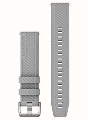Garmin Schnellverschlussband (20 mm), pudergraues Silikon/Edelstahl-Hardware – nur Band 010-12925-00