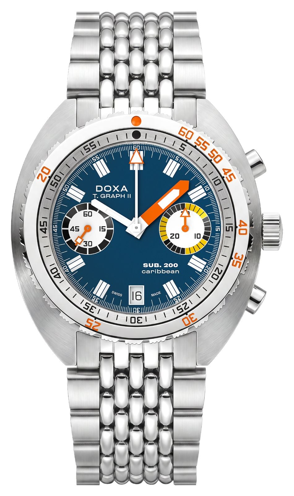 DOXA Sub 200 t.graph ii caribbean (42mm) cadran bleu montre