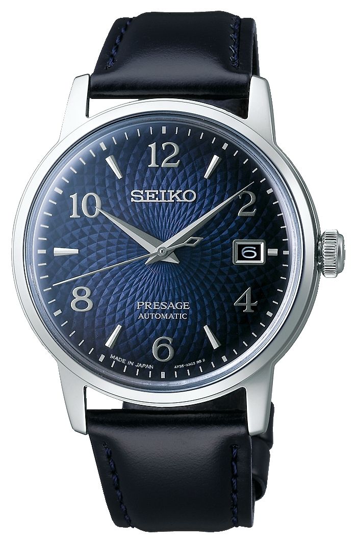 Seiko Presage | cocktail | cadran bleu | automatique | montre