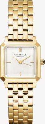 Rosefield Boxelle（19.5mm）マットホワイト文字盤／ゴールドメッキステンレススチールブレスレット BWGSG-B01
