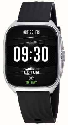 Lotus Smartime Ondas 2 第二代智能手表（41毫米）数字显示屏/黑色橡胶表带 50210/1