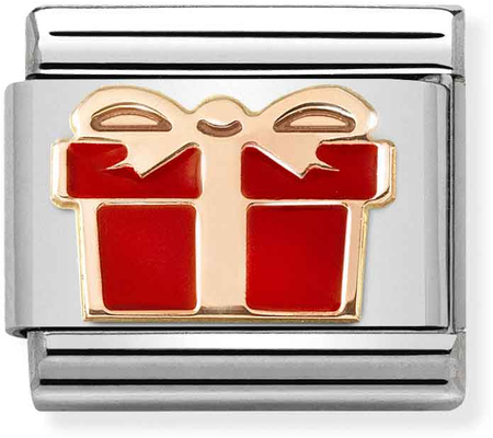 Nomination Classic Gift Box 9ct Rose Gold & Steel Enamel Charm 430202/07