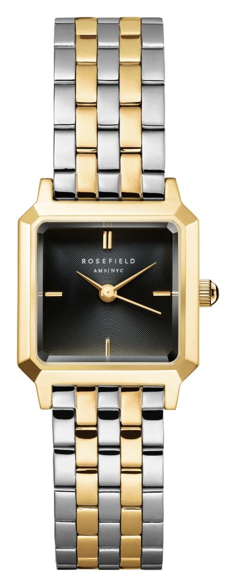 Rosefield Boxelle (19,5 mm) cadran noir soleillÃ© / bracelet montre-image-213312