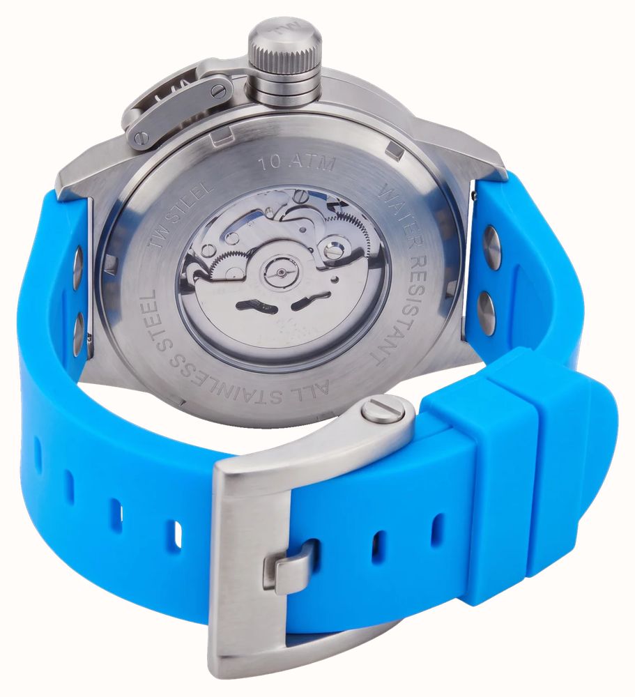 TW Steel Canteen Automatic (45mm) Black Dial / Blue Silicone Strap Watch CS130 - vista alternativa 3