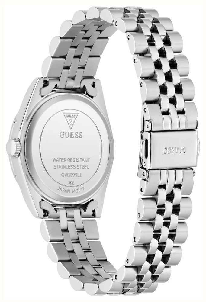 Guess Jada White Mother of Pearl Dial Silver-Tone Stainless Steel Bracelet GW1099L1 - 別ビュー 3