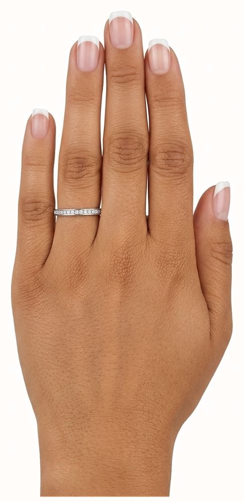 0.25ct Round Brilliant Natural Diamond Platinum Half Eternity Ring HET100072 - alternative Ansicht 4