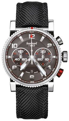 Hanhart Chronographe automatique Primus Racer (44 mm), cadran anthracite / bracelet textile noir - m 741.240-3020