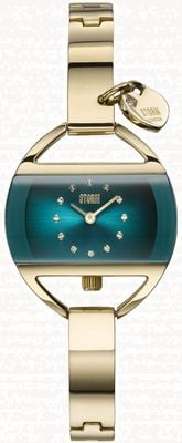 STORM Verführerin-Anhänger für Damen in Gold-Petrol 47013/GD/T
