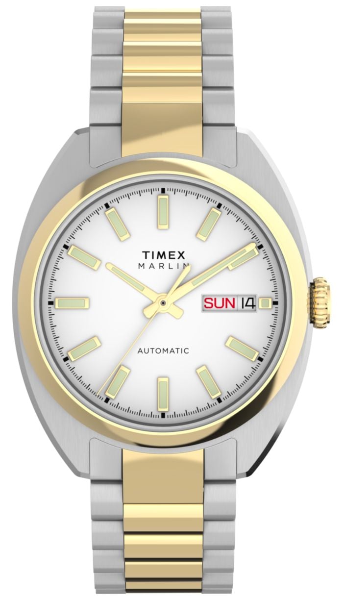 Timex Marlin Draper DayDate Automatic 37mm White Dial  Watch