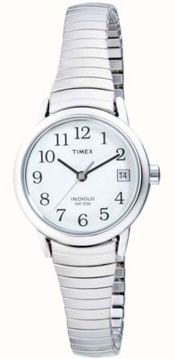 Timex Relógio expansível de aço inoxidável feminino T2H371