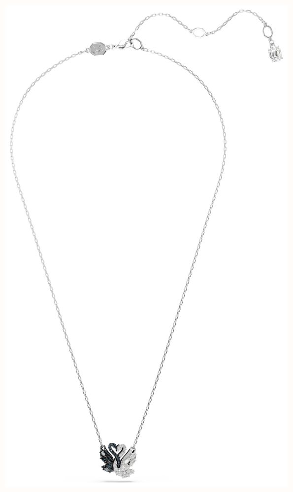 Swarovski Swan Pendant Necklace, Black, Mixed Metal Finish 5705721