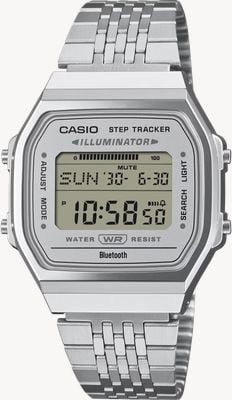 Casio Classic Digital Bluetooth Illuminator (37.9mm) Silver Dial / Stainless Steel Bracelet ABL-100WE-7AEF