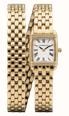 Herbelin Art Déco Quartz (17.8mm) Silver Guilloché Dial / Gold PVD Stainless Steel Double-Wrap Bracelet 17438BLP1N08