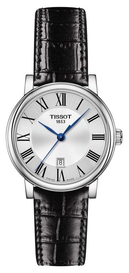 Tissot | carson classique | bracelet en cuir noir | cadran montre