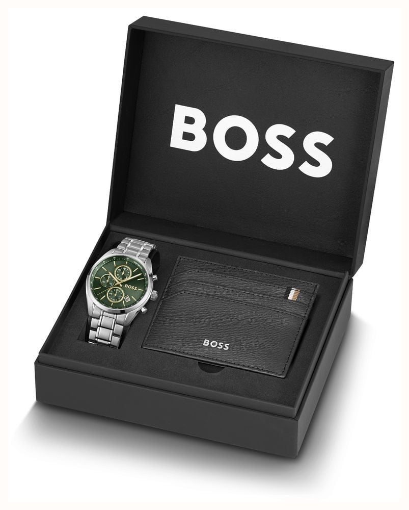 BOSS Principle Grand Prix Stainless Steel Green Dial Watch Gift Set 1570202 - widok alternatywny 5